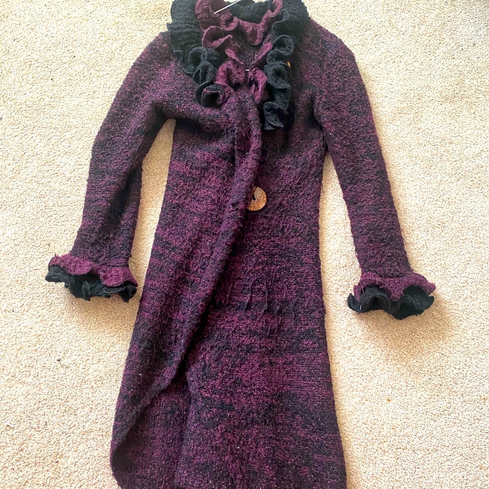 Long purple sweater